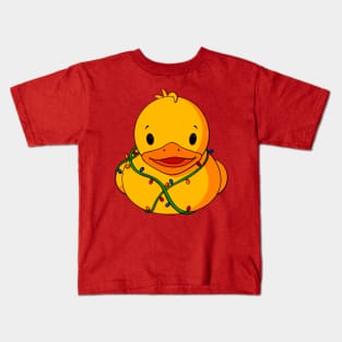 Christmas Light Rubber Duck Kids T-Shirt